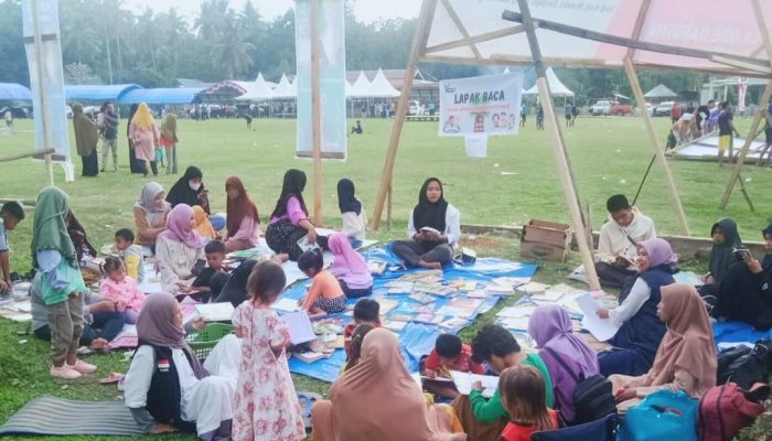 Peringati Hari Anak Nasional, DDV Sultra & Pegiat Literasi Gelar Lapak Baca di Mubar