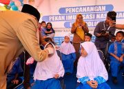 Ikhtiar Pemprov Sultra Menuju Bebas Polio, Sekda Asrun Lio Serentak Imunisasi Siswa SD Kendari