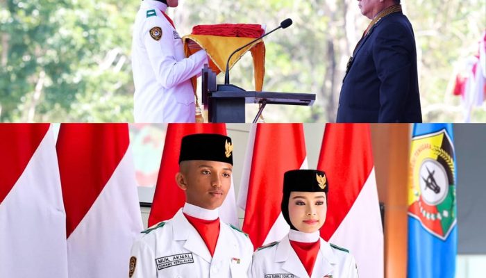 Peserta Paskibraka Sultra Tetap Kenakan Hijab Saat Bertugas di Upacara HUT RI