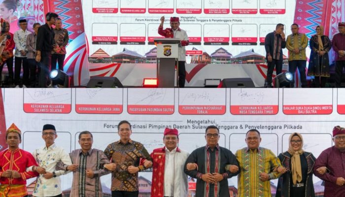 Silaturahmi Pj Gubernur Andap Bersama Tokoh Paguyuban Kesukuan se-Sultra: Deklarasikan Pilkada Damai!