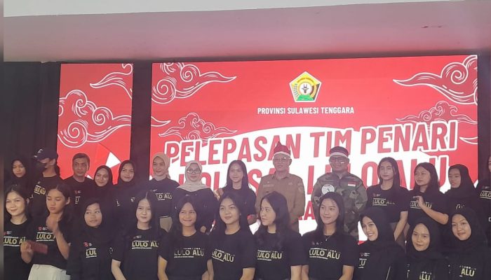 Bakal Tampil di Istana Negara, Puluhan Penari Kolosal Lulo Alu Resmi Dilepas Sekda Sultra