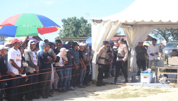 Polresta Kendari Kerahkan Puluhan Personel Amankan Giat Penetapan Nomor Urut Paslon Bupati Konkep