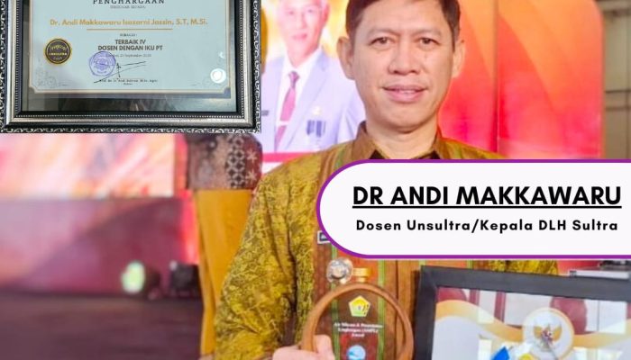 Masuk Daftar Dosen Berprestasi, Dr Andi Makkawaru Terima Penghargaan dari Unsultra