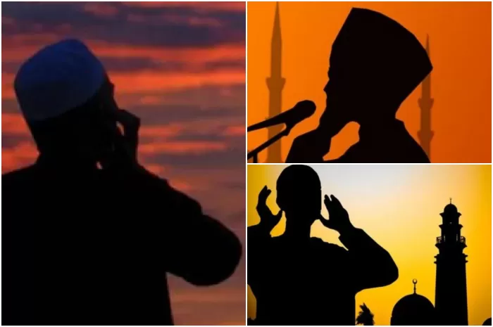 azan magrib dalam bentuk teks berjalan atau running text