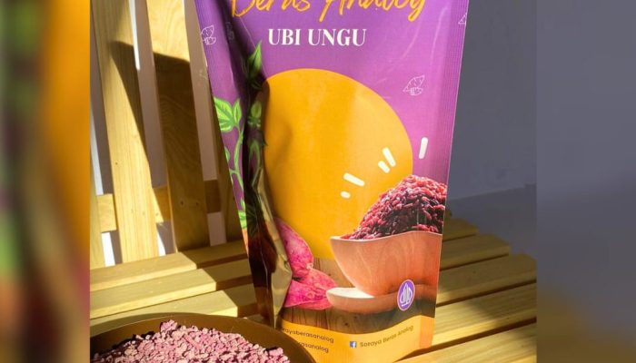 Mahasiswa Asal Solo Jajakan Produk Beras Analog dari Ubi Ungu Ajang KMI Expo 2024 di UHO