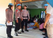 Puluhan Personel Polisi Siaga di KPU Kota Kendari, Awasi Jalannya Pelipatan Surat Suara