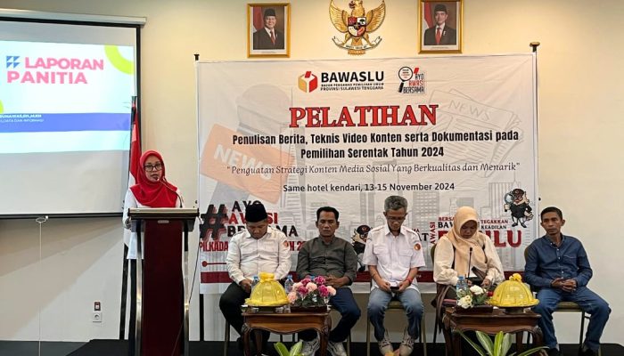Bawaslu Sultra Latih Humas Teknik Buat Berita & Konten Medsos Tentang Pilkada
