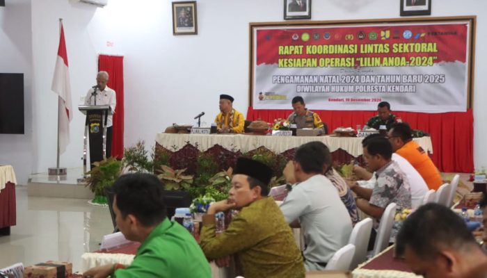 Gelar Rakor Lintas Sektoral Jelang Nataru, Polresta Kendari Rilis Imbauan Jaga Kamtibmas