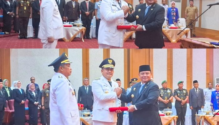 Pj Wali Kota Kendari dan Pj Bupati Muna Barat Resmi Dilantik, Pj Gubernur: Tuntaskan Amanah Dengan Baik