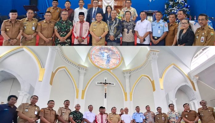 Jelang Perayaan Natal, Pj Gubernur Sultra Kunjungi Tiga Gereja di Kendari