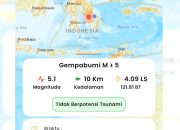 Gempa Bumi 5,1 SR Guncang Sulawesi Tenggara, Kota Kendari Ikut Bergetar