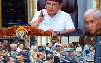 Ketgam : Rapat refleksi akhir Pj Gubernur Sultra Andap Budhi Revianto, Jumat (14/2/2025).