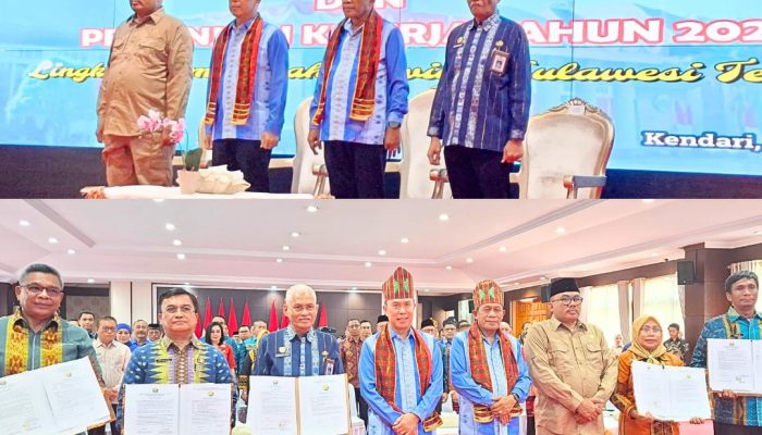 Bappeda, Dikbud & Dinas Cipta Karya Wakili OPD se-Sultra Teken Pakta Integritas di Hadapan ASR-Hugua