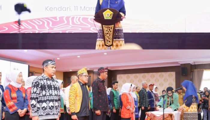 Enam Leader Pengurus Baru Dekranas Sultra yang Dikukuhkan Arinta Andi Sumangerukka