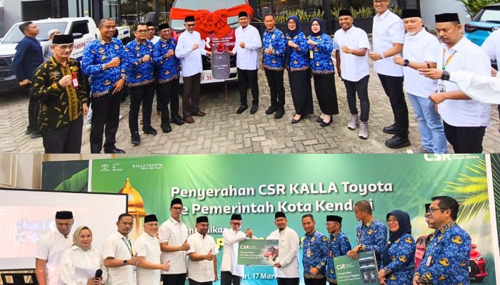 Kalla Toyota Serahkan Satu Unit Mobil Damkar ‘CSR’ ke Pemkot Kendari