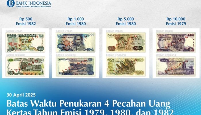 Daftar 4 Uang Kertas Rupiah Ditarik BI