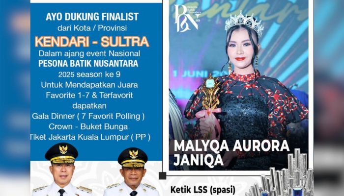 Siswi SMPN 17 Kendari Malyka Aurora Wakili Sultra di Ajang Pesona Batik Nusantara 2025