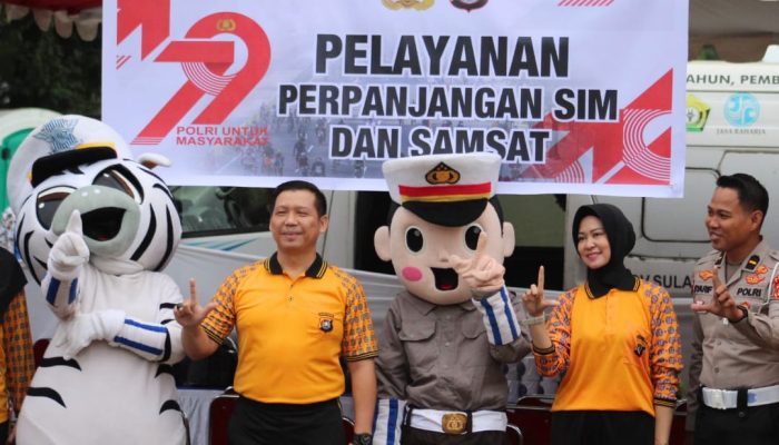 Warga Nikmati Layanan Publik Gratis di Ajang Car Free Day Polda Sultra Sambut Hari Bhayangkara