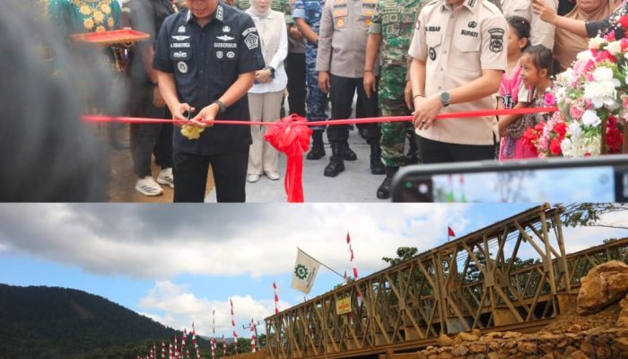 Gubernur ASR Resmikan Jembatan Bailey di Sambandete Konut: Sebulan Lalu Menyeberang Pakai Rakit!