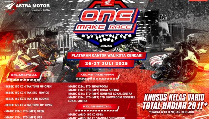 Balap Bergengsi Honda One Make Race Siap Guncang Kota Kendari, Hadiah Puluhan Juta Menanti!