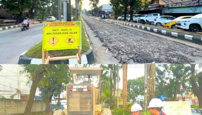 Potret Perbaikan Jalan Provinsi Depan Warkop Haji Anto Mandonga