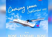 Kabar Baik Buat Traveler; Rute Penerbangan Kendari–Bone Segera Mengudara
