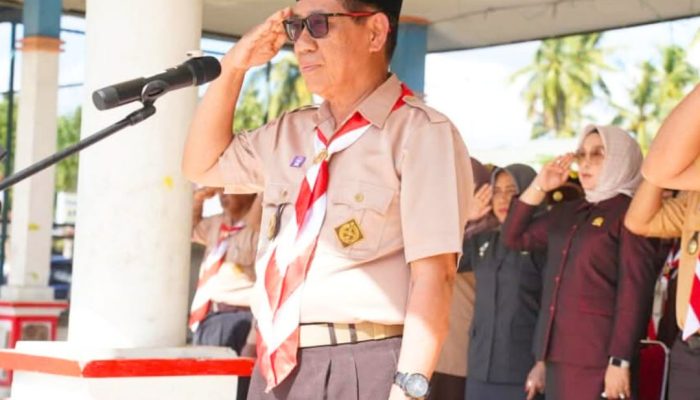 Plt. Bupati Koltim Pimpin Upacara Hari Pramuka ke-64, Ajak Kolaborasi Bangun Bangsa