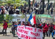 Ribuan Massa Aksi ‘Kepung’ Gedung DPRD Sultra, Pagar Kantor Dipanjati