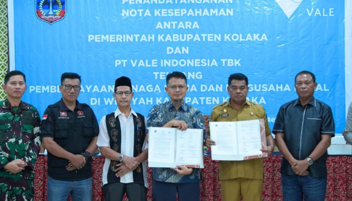 PT Vale & Pemkab Kolaka Teken MoU Berdayakan Tenaga Kerja & Pengusaha Lokal Kolaka