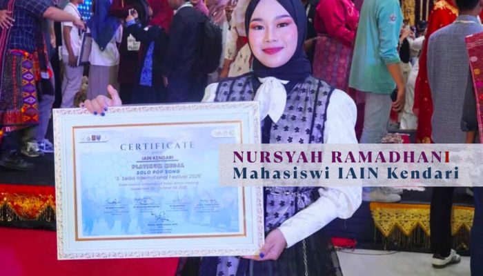 Suara Emas Mahasiswi IAIN Kendari Nursyah Ramadhani Menggema di Panggung Internasional