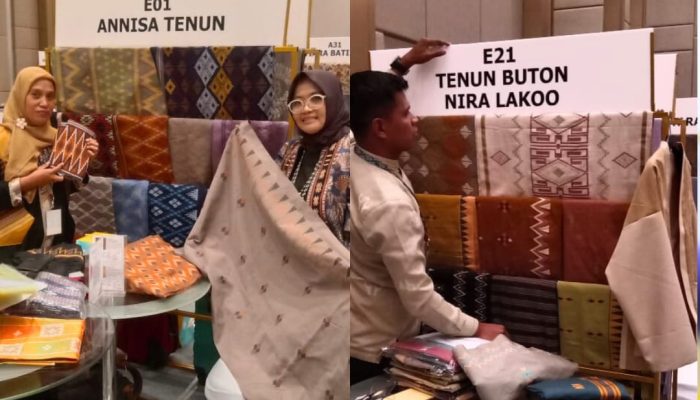 Tenun Buteng dan Muna Turut Warnai Booth Business Matching Rangkaian ISEF 2025 di Jakarta