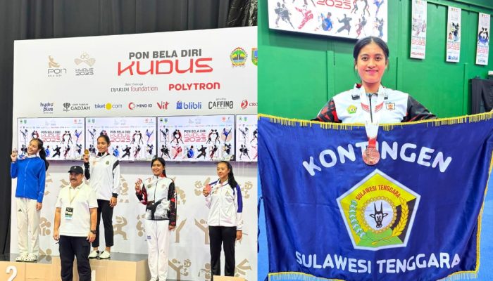 Atlet Sultra Iluh Sinta Sundariasih Cetak Medali Perunggu PON Bela Diri 2025 di Jawa Tengah