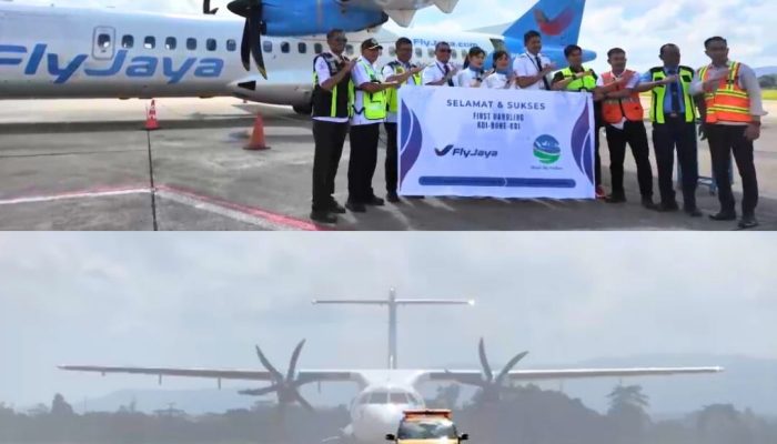 Sukses Mendarat di Bandara Haluoleo, Segini Harga Tiket Fly Jaya Air Rute Kendari-Bone