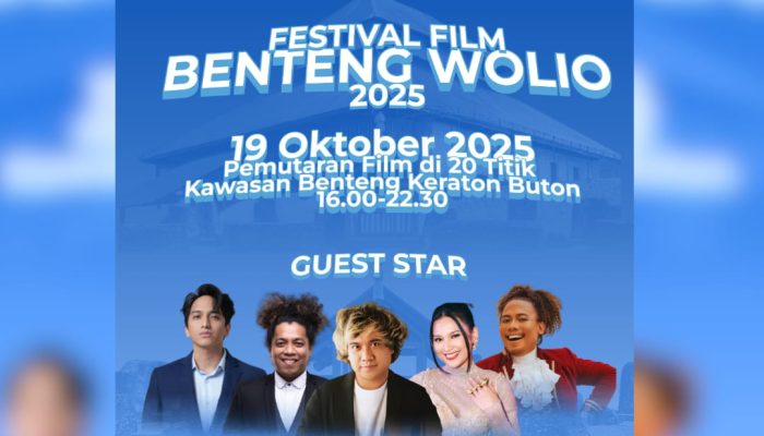 Bertabur Bintang, FFBW 2025 Bakal Putar Puluhan Film Lewat 20 Layar Tancap di Benteng Keraton Baubau
