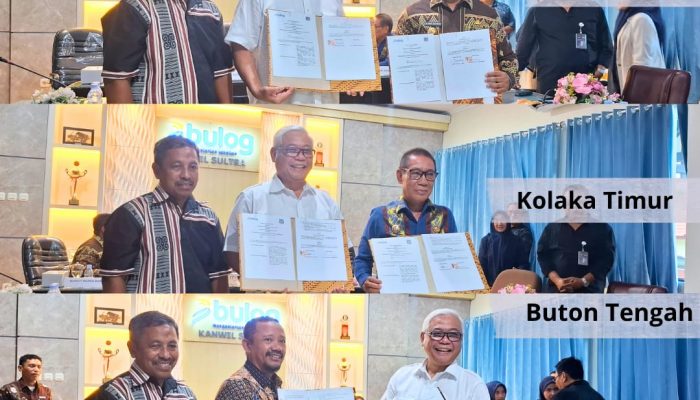 Bupati Mubar, Koltim dan Buteng Teken MoU, Hibahkan Lahan ke Bulog Bangun Infrastruktur Pangan