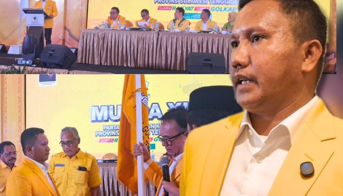Seng Ada Lawan! Laode Darwin Resmi Nahkodai DPD I Partai Golkar Sultra
