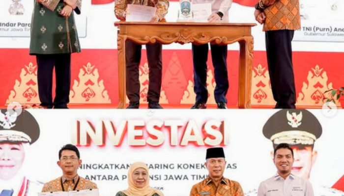 Disaksikan ASR dan Khofifah, Bank Sultra – Bank Jatim Sepakati MoU & PKS Bentuk KUB